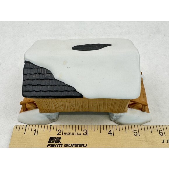 Vintage Department 56 Heritage Village Covered Wooden Bridge 5" Porcelain 6531-5 - Picture 9 of 15